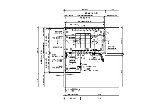 電波暗室図面